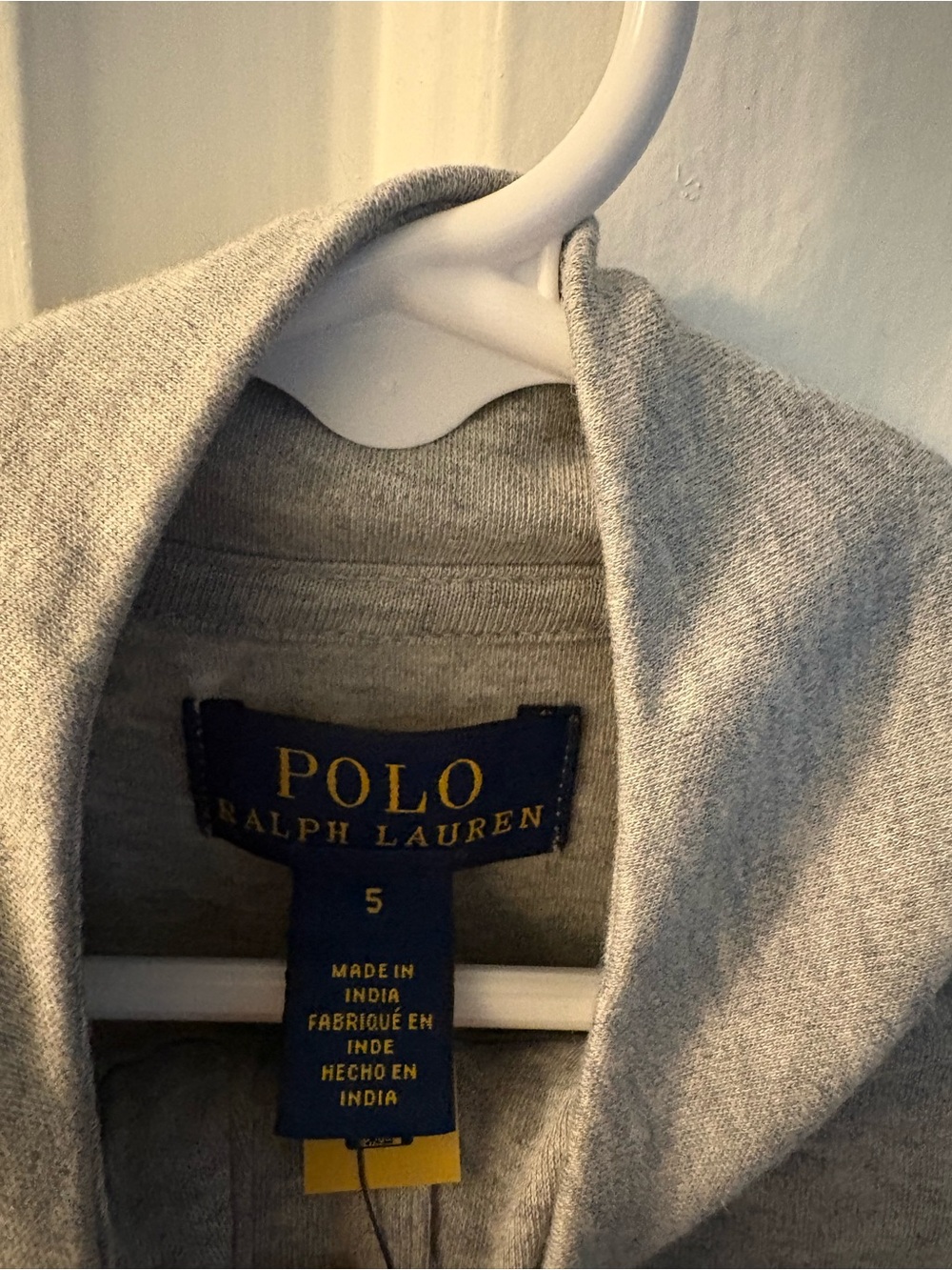 Ralph Lauren Polo Kids Grey Quarter Zip Cotton Sweater - Picture 5 of 5